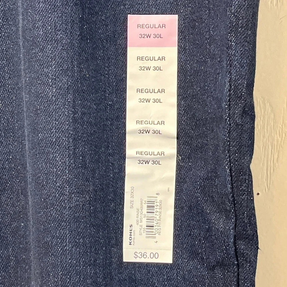 Sonoma Mens 32X30 Dark Wash Regular Every Day Pants NEW - Picture 14 of 14